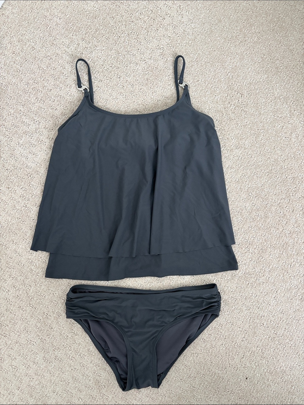 MICHAEL Michael Kors Grey Flowy Swim Top and Bottom Set